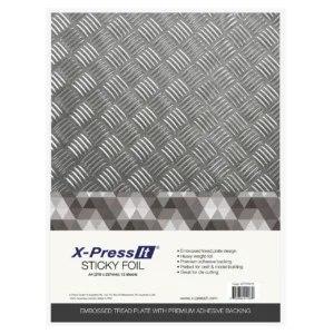 Sticky Foil Tread Plate A4 (placa metálica) - unidad