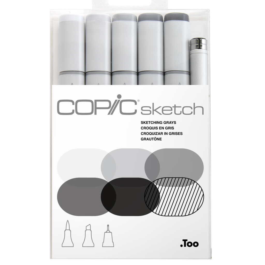 Sketch 6 set Sketching Grays + Multiliner