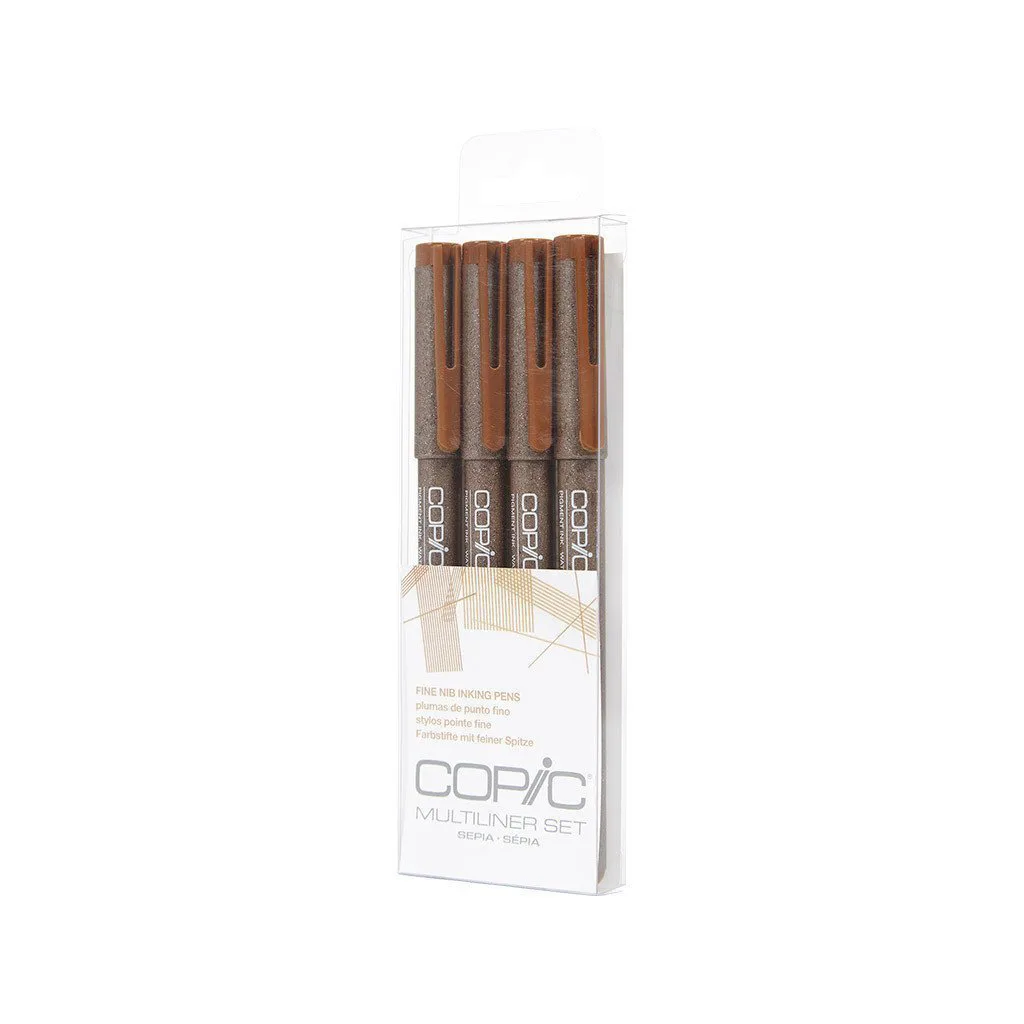 Multiliner desechable 4 Set: Sepia