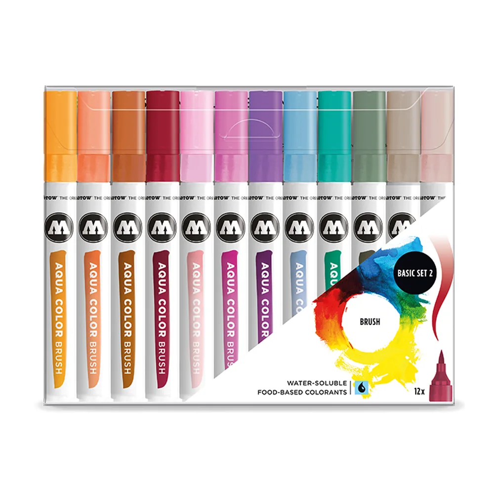 Aqua Color Brush 200492 Basic-Set 2 (12 uni/set)