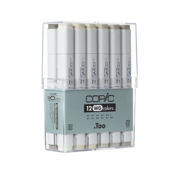 Marker 12 Color Set Wg - Warm Gray