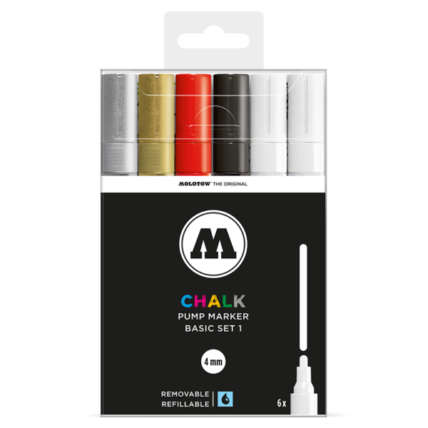 CHALK MARKER BASIC-SET 1 (4 MM)