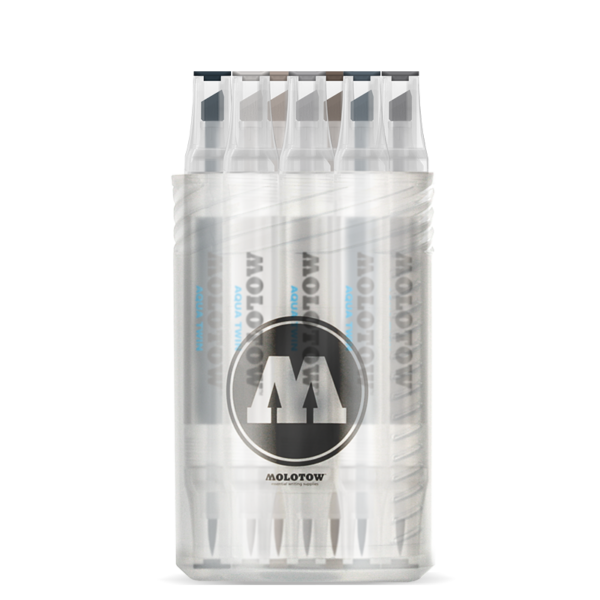 Aqua Twin-brush-chisel Set Grey - 12 Unid. (tornillo)