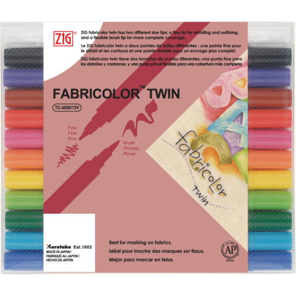 ZIG Fabricolor Twin 12 Set