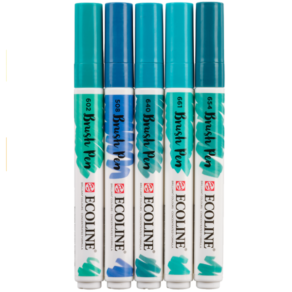Set Ecoline-5 colores Green Blue - Imagen 3