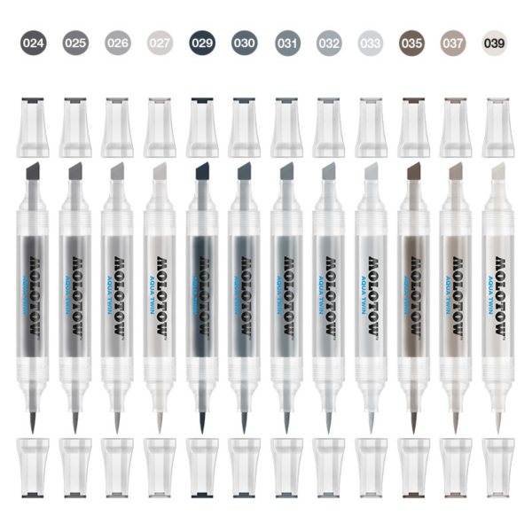 Aqua Twin-brush-chisel Set Grey - 12 Unid. (tornillo) - Imagen 2