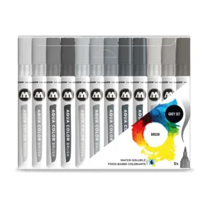 Aqua Color Brush 200493 Basic-Set Grey (12 uni/set)