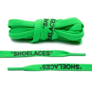 Cordones Planos SHOELACES Estampado - Neon Green