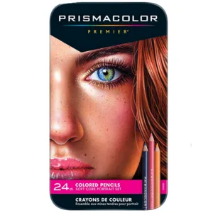 Premier Prismacolor 24 colored pencils portrait set