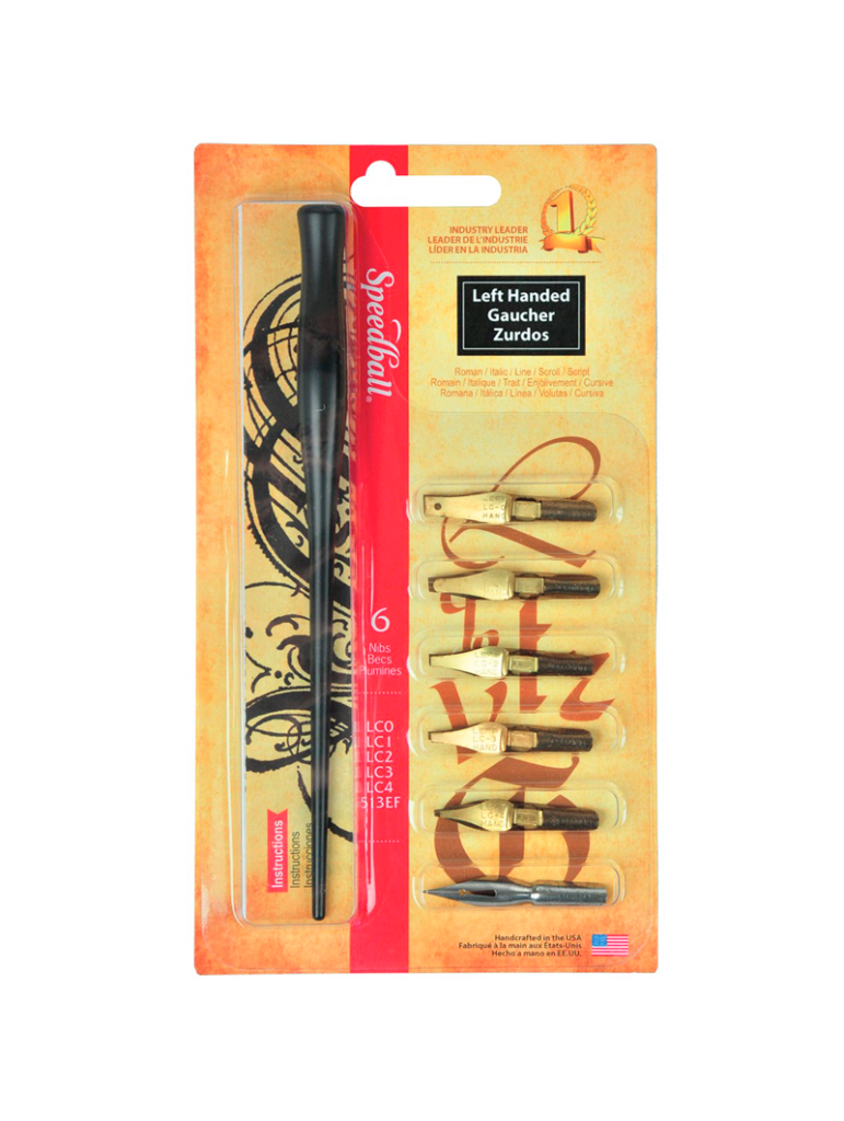 Set Plumillas Speedball Zurdos