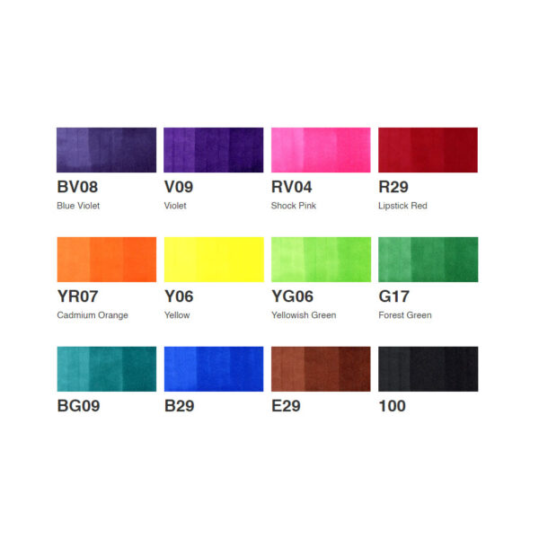 COPIC CIAO 12 Color Set - Imagen 2