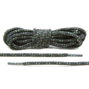 Cordones Redondos Bota - Black/Hunter Green