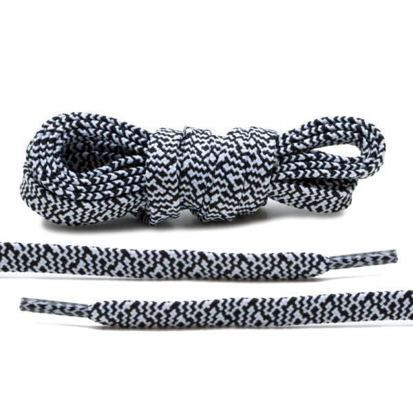 Cordones Planos Multi-color - Black/White