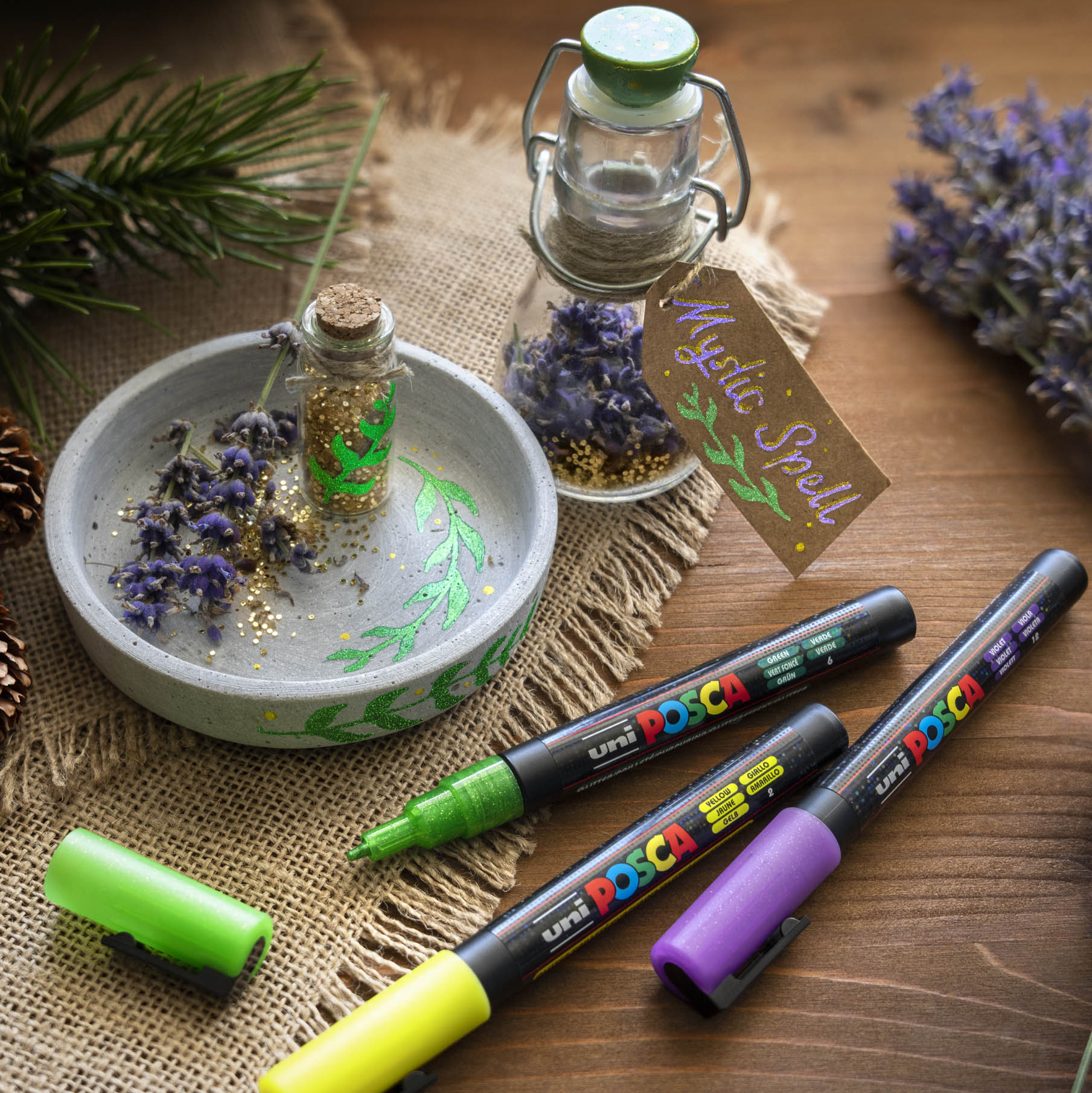 Uni POSCA 3M Set GLITTER 8 colores -0,9-1,3 mm - Imagen 5