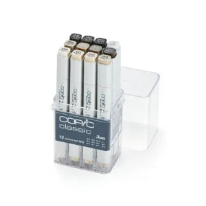 Marker 12 Color Set Wg - Warm Gray