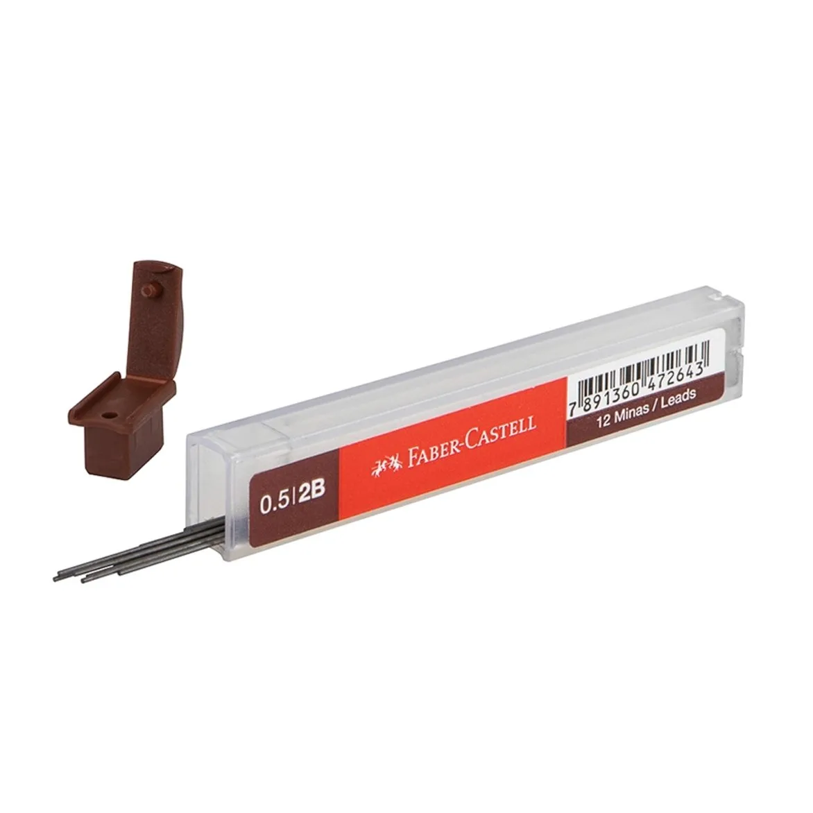 Mina Faber-Castell 0,5 mm 2B (12 un) - Imagen 2
